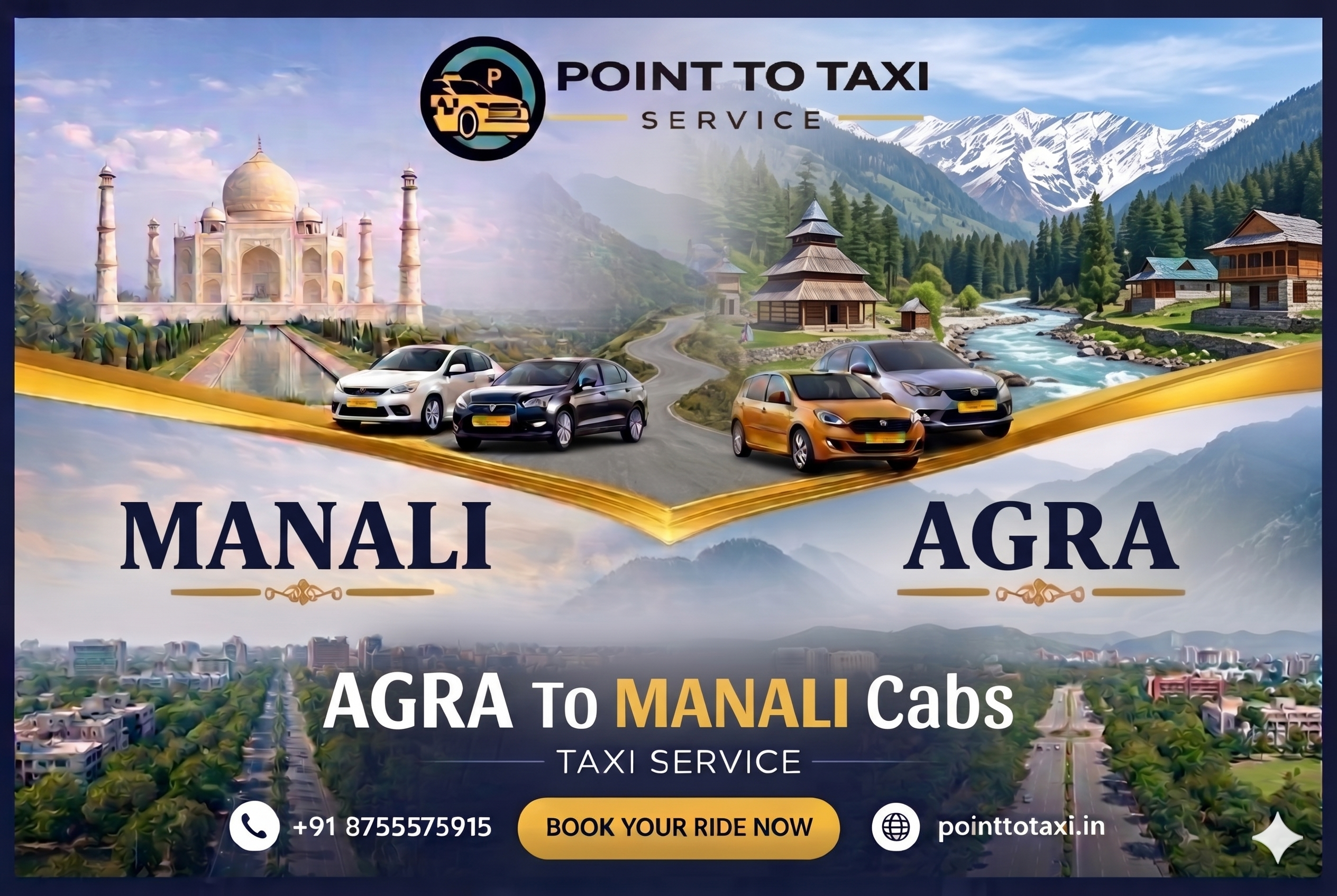 Agra to Manali Taxi Service